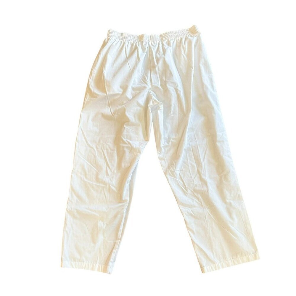 Women's Landau Scrub Pants Size XXL 2XL White Classic‎ Fit Pockets Soft NWT